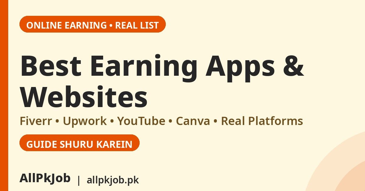 Best Online Earning Apps / Websites in Pakistan 2026